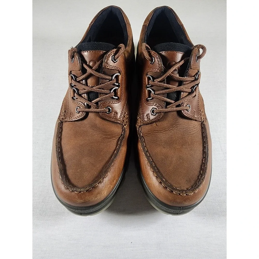 ECCO Track 25 II GTX Low Mens 13 Brown Leather Gore-Tex Waterproof Hiking Shoes - Picture 3 of 12